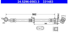 Brzdová hadice ATE 24.5296-0563.3