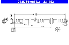 Brzdová hadice ATE 24.5286-0615.3