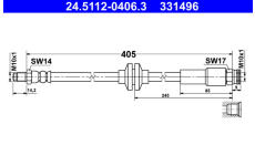 Brzdová hadice ATE 24.5112-0406.3