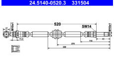 Brzdová hadice ATE 24.5140-0520.3