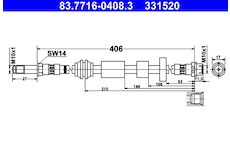 Brzdová hadice ATE 83.7716-0408.3