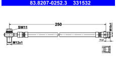 Brzdová hadica ATE 83.8207-0252.3