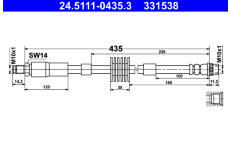 Brzdová hadice ATE 24.5111-0435.3
