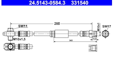 Brzdová hadice ATE 24.5143-0584.3