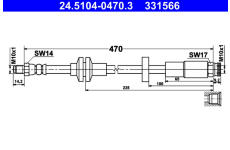 Brzdová hadice ATE 24.5104-0470.3