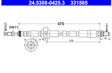 Brzdová hadice ATE 24.5308-0425.3