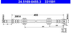 Brzdová hadice ATE 24.5169-0455.3