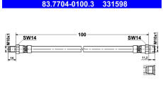 Brzdová hadice ATE 83.7704-0100.3