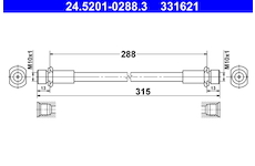 Brzdová hadice ATE 24.5201-0288.3