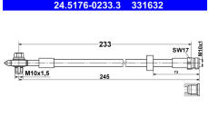 Brzdová hadice ATE 24.5176-0233.3