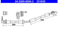 Brzdová hadice ATE 24.5265-0504.3
