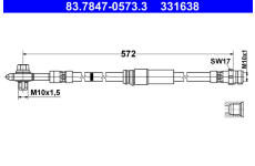 Brzdová hadice ATE 83.7847-0573.3