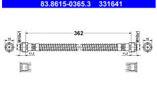 Brzdová hadice ATE 83.8615-0365.3
