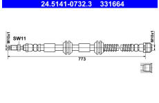 Brzdová hadice ATE 24.5141-0732.3