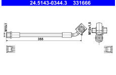 Brzdová hadice ATE 24.5143-0344.3