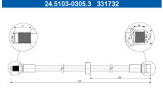 Brzdová hadice ATE 24.5103-0305.3