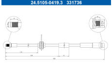 Brzdová hadice ATE 24.5105-0419.3