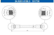 Brzdová hadice ATE 24.5201-0150.3
