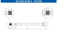 Brzdová hadice ATE 24.5101-0140.3