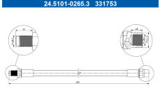 Brzdová hadice ATE 24.5101-0265.3