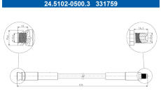 Brzdová hadice ATE 24.5102-0500.3