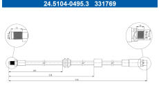 Brzdová hadice ATE 24.5104-0495.3
