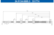 Brzdová hadice ATE 24.5134-0685.3