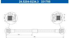 Brzdová hadice ATE 24.5204-0234.3