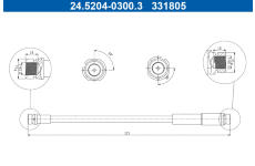Brzdová hadice ATE 24.5204-0300.3