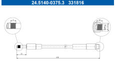 Brzdová hadice ATE 24.5140-0375.3