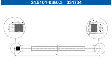 Brzdová hadice ATE 24.5101-0360.3