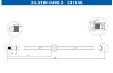 Brzdová hadice ATE 24.5169-0460.3