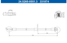 Brzdová hadica ATE 24.5265-0551.3