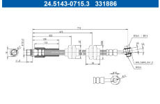 Brzdová hadice ATE 24.5143-0715.3