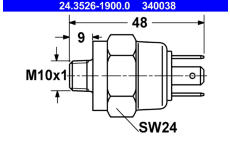 Spinac brzdoveho svetla ATE 24.3526-1900.0