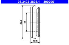 Pryzova prachovka hlavniho brzdoveho valce ATE 03.3402-3803.1