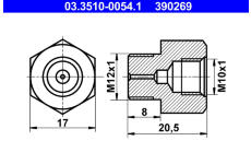 Adaptér brzdového vedení ATE 03.3510-0054.1