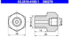 Adaptér brzdového vedení ATE 03.3510-4100.1