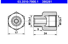 Adaptér brzdového vedení ATE 03.3510-7900.1