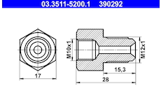 Adaptér brzdového vedení ATE 03.3511-5200.1