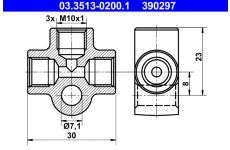 Spojovací / rozdělovací kus ATE 03.3513-0200.1