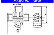 Spojovací / rozdělovací kus ATE 03.3513-2700.1