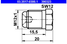 Závitová zátka, hlavní brzdový válec ATE 03.3517-0300.1