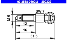 Odvzdusnovaci sroub/ventil ATE 03.3518-0100.2