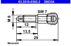 Odvzdusnovaci sroub/ventil ATE 03.3518-0302.2