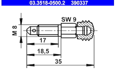 Odvzdusnovaci sroub/ventil ATE 03.3518-0500.2