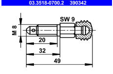 Odvzdusnovaci sroub/ventil ATE 03.3518-0700.2