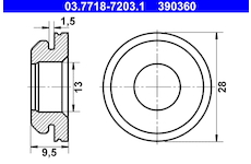 Těsnění připojovací trubice podtlakové hadice ATE 03.7718-7203.1