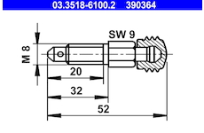 Odvzdusnovaci sroub/ventil ATE 03.3518-6100.2