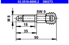 Odvzdusnovaci sroub/ventil ATE 03.3518-8000.2